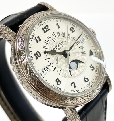 Patek Philippe Perpetual Calendar Grand Complications Perpetual Calendar White Gold White Dial 5160 500g-001