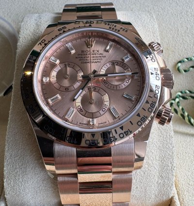 Rolex Daytona Sundust Baguette Dial New