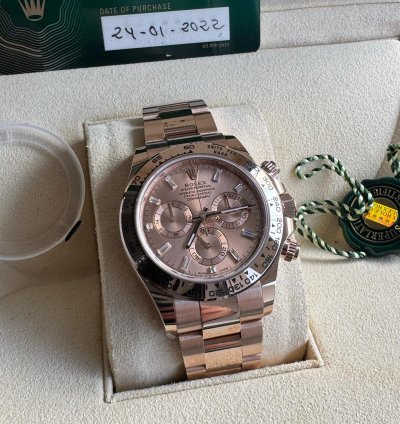 Rolex Daytona Sundust Baguette Dial New