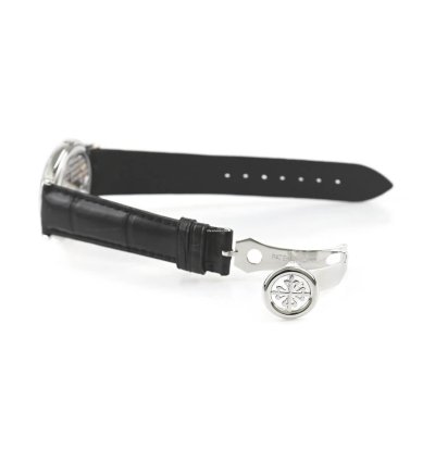Patek Philippe Perpetual Calendar Grand Complications Platinum Diamond Perpetual Calendar Black 37 2 Box Papers 5140p-013