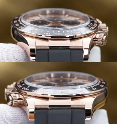 Rolex Daytona Sundust Dial Everose Gold Oysterflex 40mm 126515ln Full Set