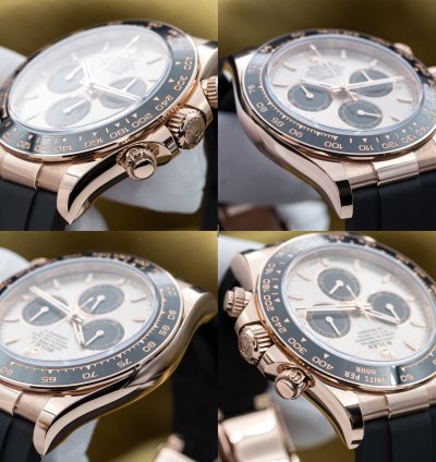Rolex Daytona Sundust Dial Everose Gold Oysterflex 40mm 126515ln Full Set