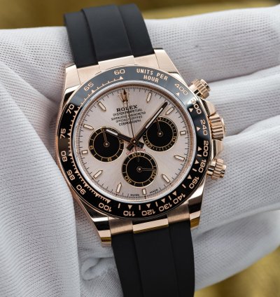 Rolex Daytona Sundust Dial Everose Gold Oysterflex 40mm 126515ln Full Set