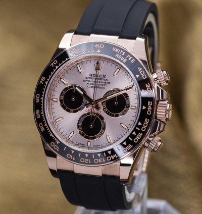 Rolex Daytona Sundust Dial Everose Gold Oysterflex 40mm 126515ln Full Set