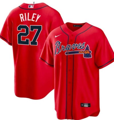 Austin Riley Atlanta Braves Red Jersey - All Stitched