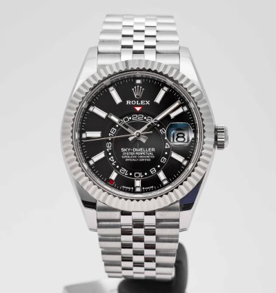 Rolex Sky-dweller Oyster Perpetual Black Dial Jubilee Stainless Steel 42mm 336934 - 2023