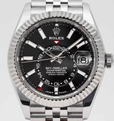 Rolex Sky-dweller Oyster Perpetual Black Dial Jubilee Stainless Steel 42mm 336934 - 2023