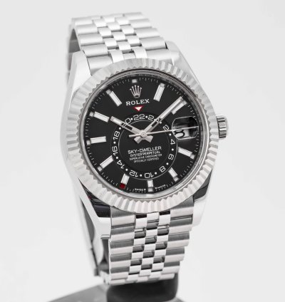Rolex Sky-dweller Oyster Perpetual Black Dial Jubilee Stainless Steel 42mm 336934 - 2023
