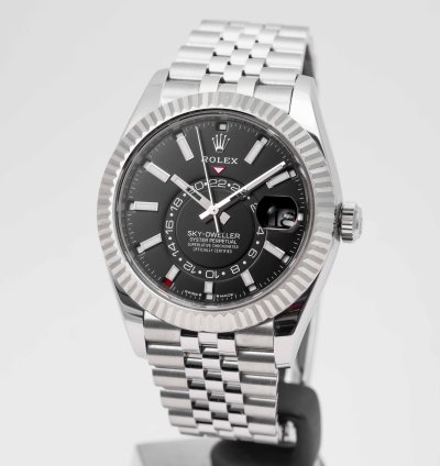 Rolex Sky-dweller Oyster Perpetual Black Dial Jubilee Stainless Steel 42mm 336934 - 2023