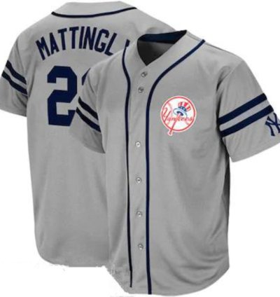 New York Yankees Don Mattingly Gray Heater Throwback Jersey