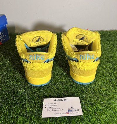 Nike Sb Dunk Low Pro Qs Grateful Dead Yellow Bear Size 10