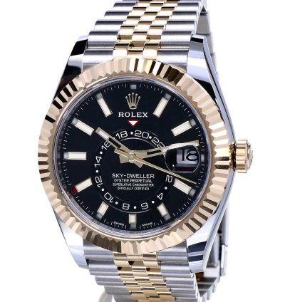 Rolex Sky-dweller Oyster Sky-dweller Jubilee Gold Steel Black Dial 42 Mm Unworn 2023
