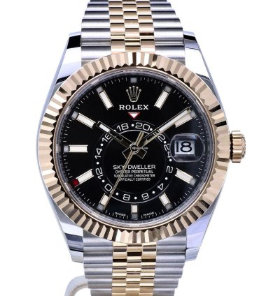 Rolex Sky-dweller Oyster Sky-dweller Jubilee Gold Steel Black Dial 42 Mm Unworn 2023