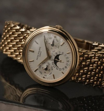 Patek Philippe Perpetual Calendar Moon Phase Ivory Dial Geneve Seal