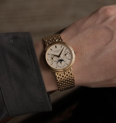 Patek Philippe Perpetual Calendar Moon Phase Ivory Dial Geneve Seal