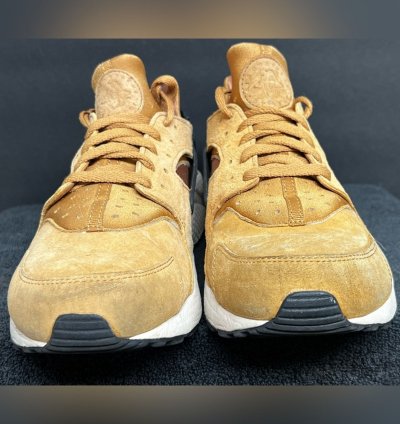 Authentic Nike Air Huarache Prm Wheat Black Light Bone Suede