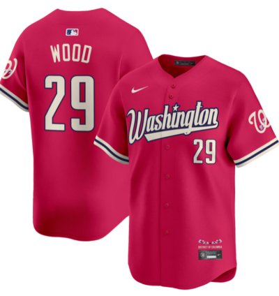 James Wood Jersey 29 Washington Nationals Vapor Limited All Stitched Pink