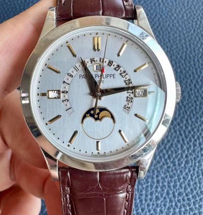 Patek Philippe Perpetual Calendar Platinum Automatic Watch 39 5mm Perpetual Calendar Grand Complications