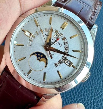 Patek Philippe Perpetual Calendar Platinum Automatic Watch 39 5mm Perpetual Calendar Grand Complications