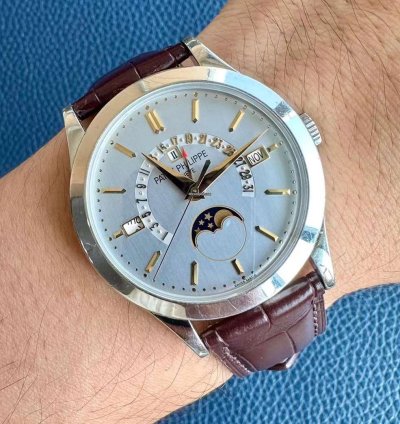 Patek Philippe Perpetual Calendar Platinum Automatic Watch 39 5mm Perpetual Calendar Grand Complications