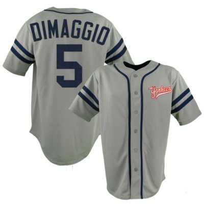 New York Yankees Joe Dimaggio Gray Heater Throwback Jersey