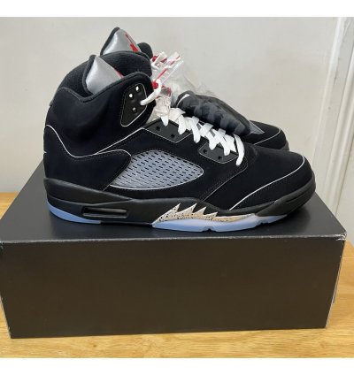 Men Size 10 Air Jordan 5 Black Metallic Reimagined 2025