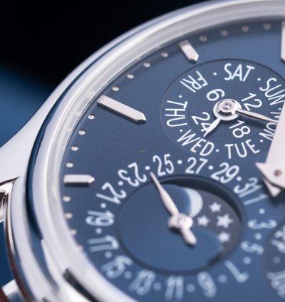 Patek Philippe Perpetual Calendar Platinum Blue Dial 5140p