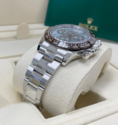 Rolex Daytona Unworn 116506 Daytona Platinum Ice Blue Index Dial 40mm Oyster Bracelet Ceramic