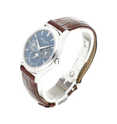 Patek Philippe Perpetual Calendar Platinum Blue Dial 5140p