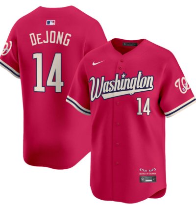 Paul Dejong Jersey 14 Washington Nationals Vapor Limited All Stitched Pink