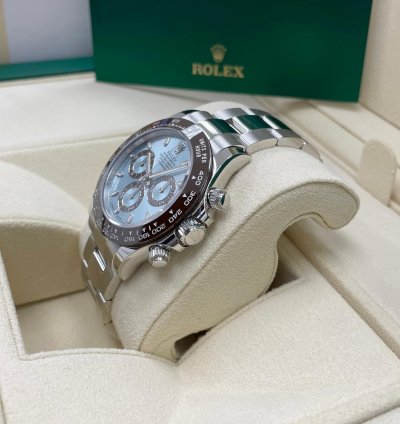 Rolex Daytona Unworn 116506 Daytona Platinum Ice Blue Index Dial 40mm Oyster Bracelet Ceramic