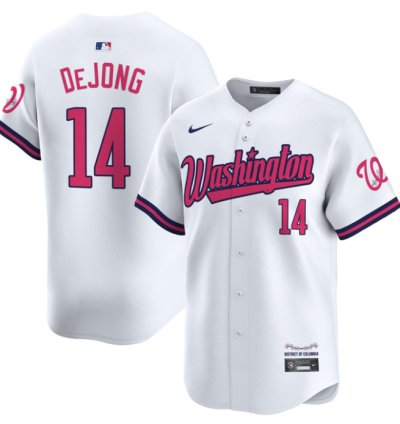 Paul Dejong Jersey 14 Washington Nationals Vapor Limited All Stitched White