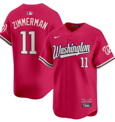 Ryan Zimmerman Jersey 11 Washington Nationals Vapor Limited All Stitched Pink