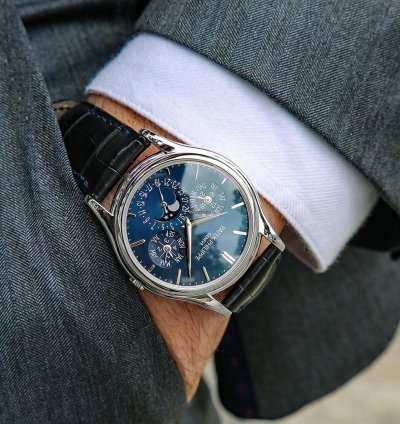 Patek Philippe Perpetual Calendar Platinum Ref 5140p Blue Dial With Exctract Pp