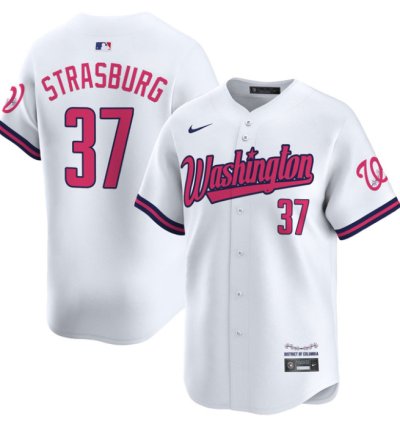 Stephen Strasburg Jersey 37 Washington Nationals Vapor Limited All Stitched White