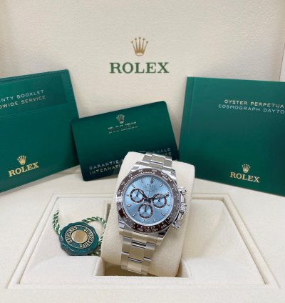 Rolex Daytona Unworn 126506 Daytona Platinum Ice Blue Index Dial 40mm Oyster Bracelet Ceramic