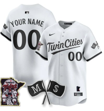 Custom Minnesota Twins Jersey Name And Number Alternate Limited Stitched White