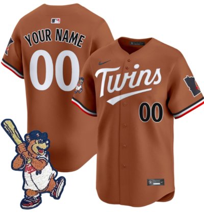 Custom Minnesota Twins Jersey Tc Bear Patch Vapor Premier Limited Stitched