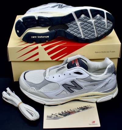 Nb Teddy Santis 990 Tg3 Made In Usa Sea Salt White