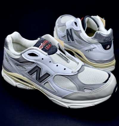 Nb Teddy Santis 990 Tg3 Made In Usa Sea Salt White