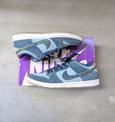 Nike Sb Dunk Low Pro Why So Sad Blue Suede Dx5549-400
