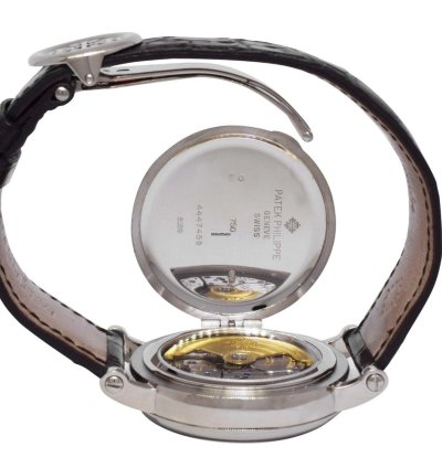 Patek Philippe Perpetual Calendar Retrograde 18k White Gold 38mm Watch 5159g