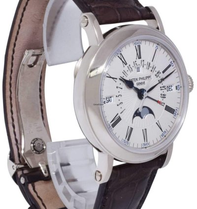 Patek Philippe Perpetual Calendar Retrograde 18k White Gold 38mm Watch 5159g