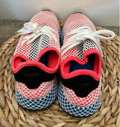 Adidas Deerupt Runner Running Shoes Size 8 Cq2624 Red Mesh