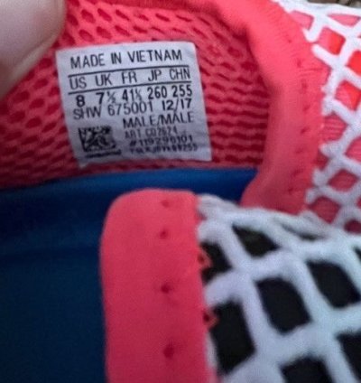 Adidas Deerupt Runner Running Shoes Size 8 Cq2624 Red Mesh
