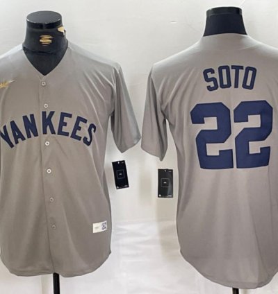 New York Yankees Juan Soto Gray Throwback Jersey