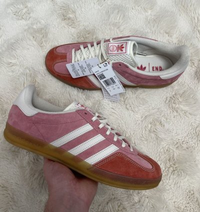 Adidas End Indoor Gazelle Laundromat Pink White Size 12