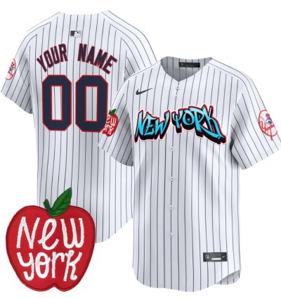 Custom New York Yankees Jersey Apple Patch Vapor Premier Limited All Stitched Pinstripe
