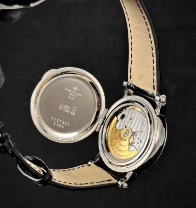 Patek Philippe Perpetual Calendar Retrograde Moonphase 18k White Gold Vintage 1990s Box Papers