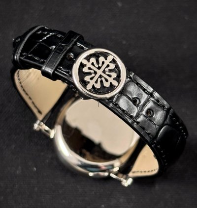 Patek Philippe Perpetual Calendar Retrograde Moonphase 18k White Gold Vintage 1990s Box Papers
